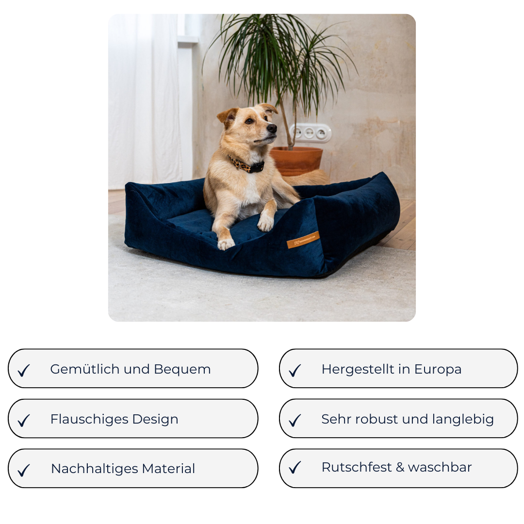 Hundebett "Frida" Dunkelblau